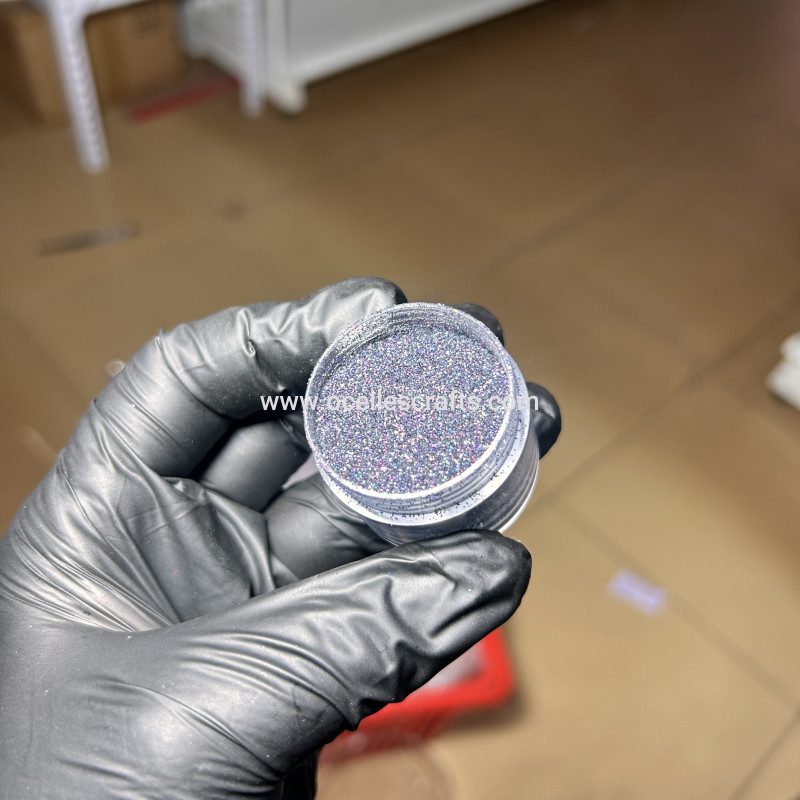 Silver grey Holographic fine Glitter