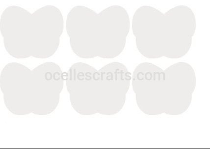 5 pcs Butterfly Shaker Keychain Acrylic
