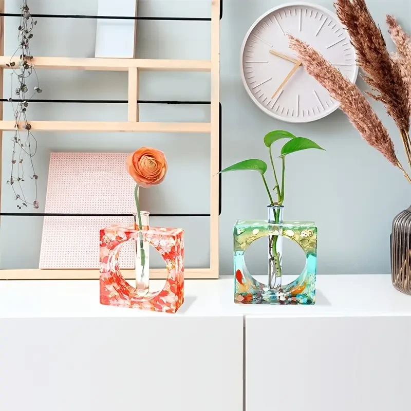 Square Flower vase mold Hollow flower vase mold hydroponic (DOES NOT COME WITH TUBE)