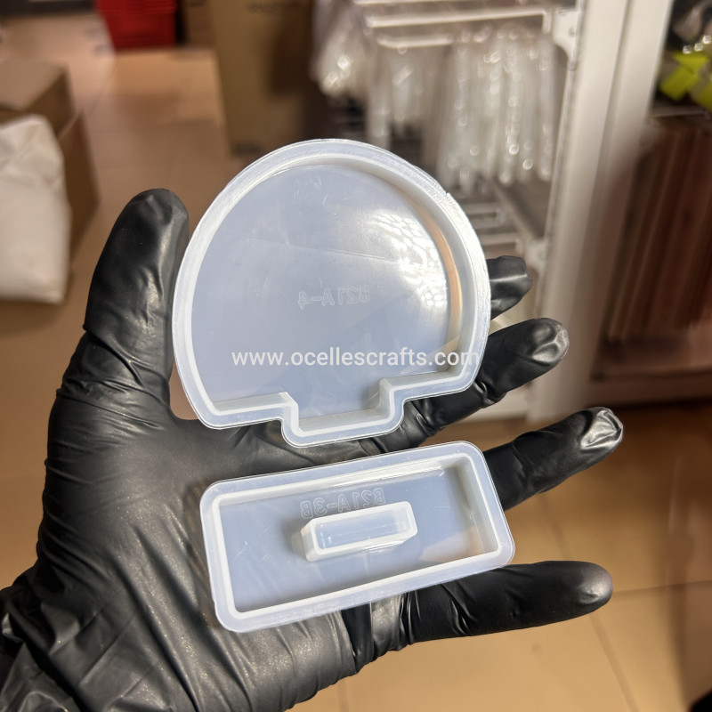 Semi Circle 2pcs Mini frame or Table Plaque Mold