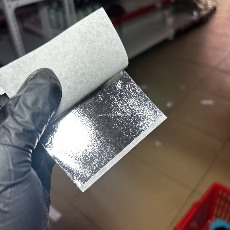 12 pcs Silver leaf sheets or foil flakes